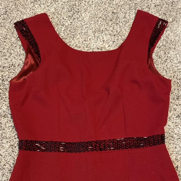 Artee Couture red beeded dress - Picture 2 of 4